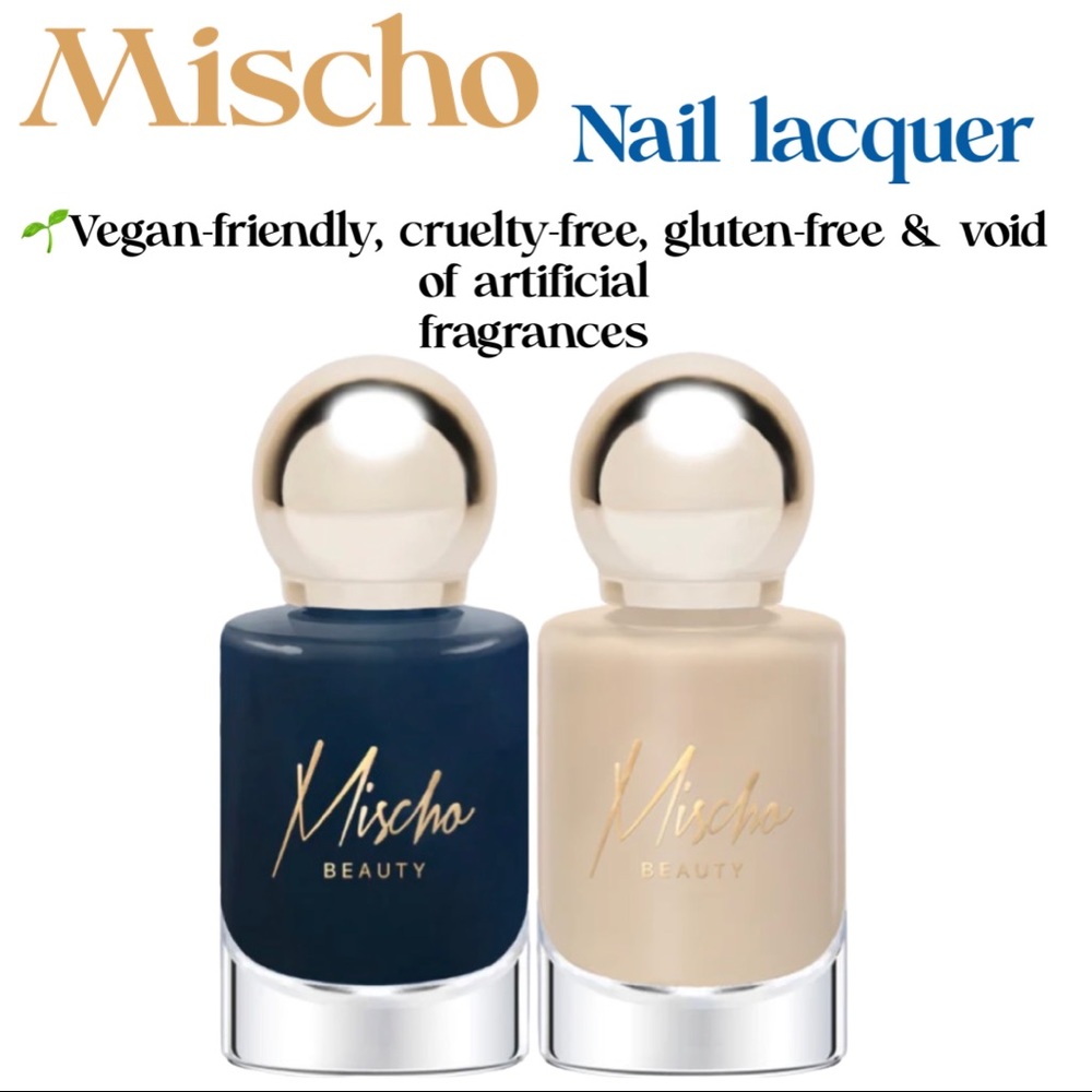 New mischief nail lacquer Perfect, dusky blue MSRP $ 37 set 2 pieces
